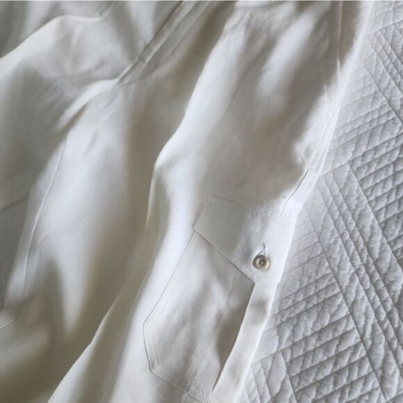 Contigo 100% linen cargo style casual coastal pants - Picture 11 of 14